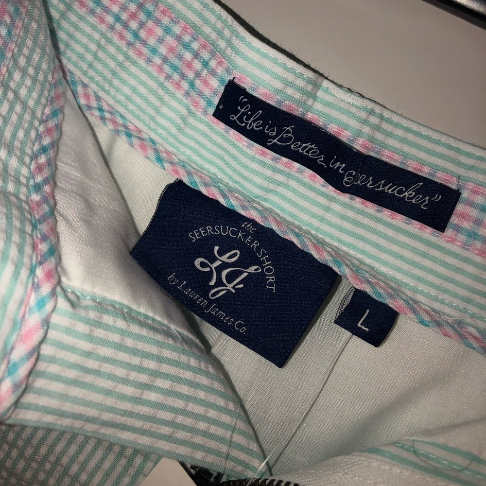 NWT Lauren James Seersucker Poplin Shorts - Picture 5 of 5